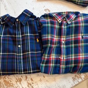 Polo by Ralph Lauren Boys Navy & Multicolor Plaid Button-Down Shirt